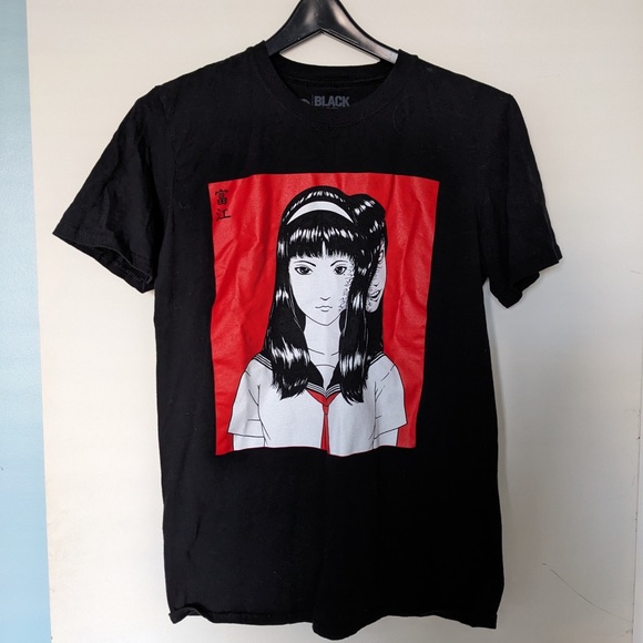 Hot Topic Other - Black matter Black T-Shirt with Blue Graphic